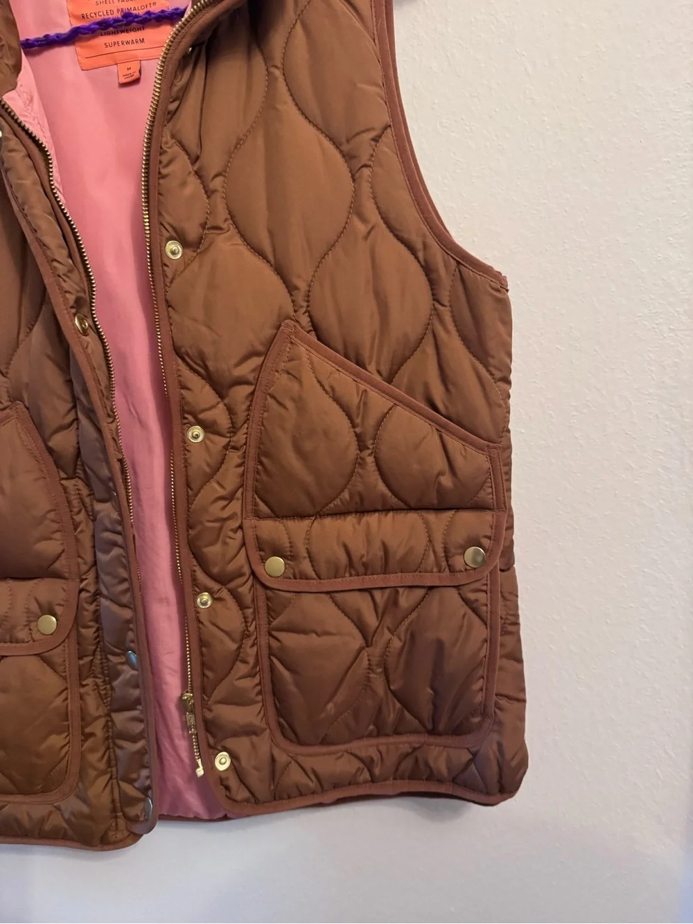 J.Crew Brown Quilted Vest